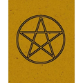 Grimoire: Pentagram Spell Book For Witches Mages Magick Practitioners And Beginners To Write Rituals And Ingredients - Yellow Bl