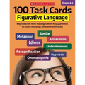 100 Task Cards: Figurative Language: Reproducible Mini-Passages with Key Questions to Boost Reading Comprehension Skills