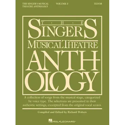 The Singer's Musical Theatre Anthology - Volume 3 Tenor Book