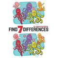 Find 7 Differences: Spot the Differences Picture Puzzles - Inside the Book you'll find 50+ Black and White Cartoon Illustration of Finding