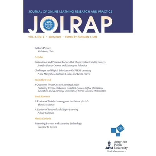 Journal of Online Learning Research and Practice: Volume 8, Number 2, 2021/2022