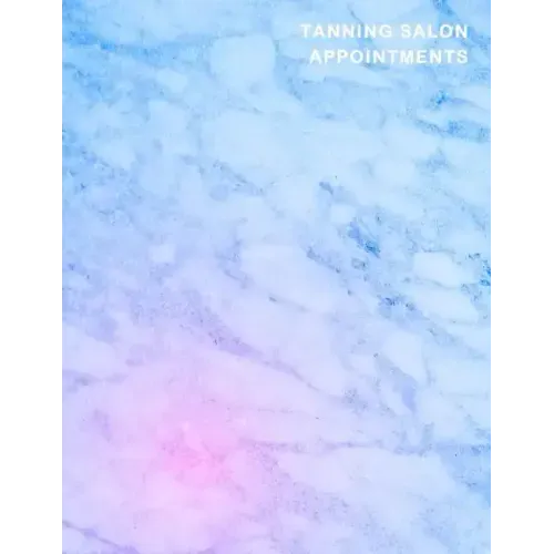 Tanning Salon Appointments: Classy blue and Pink marble client organiser With weekly and hourly time slots broken into 15 minute chunks.