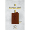 Bilingual Bible / Biblia Bilingüe Nlt/Ntv (Leatherlike, Brown)
