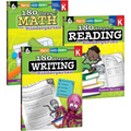 180 Days(tm) Reading, Writing and Math for Grade K: 3-Book Set: Practice, Assess, Diagnose