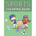 Sports Coloring Book: For Kids - Baseball, Football, Hockey, Soccer & Tennis - Large Print