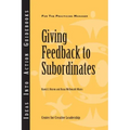 Giving Feedback to Subordinates