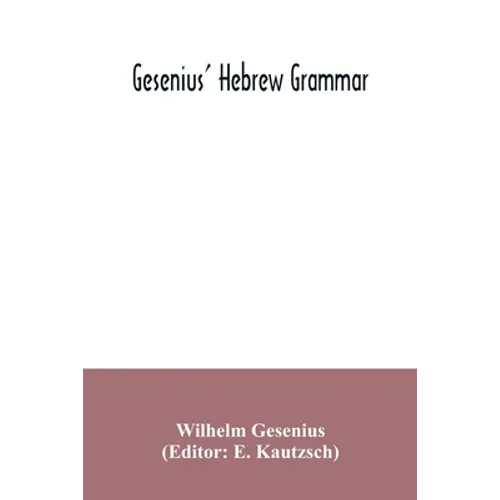 Gesenius' Hebrew grammar