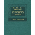 Die Idee Der Pflanzen-metamorphose Bei Wolff Und Bei G�the