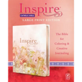 Inspire Catholic Bible NLT Large Print (Leatherlike, Pink Fields with Rose Gold): The Bible for Coloring & Creative Journaling