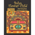 Boho Flower Child Adult Coloring Book