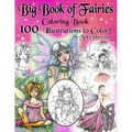 Big Book of Fairies Coloring Book - 100 Pages of Flower Fairies, Celestial Fairies, and Fairies with their Companions: 100 Line Art Illustrations to C