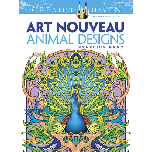 Creative Haven Art Nouveau Animal Designs Coloring Book
