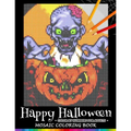 Happy Halloween Color by Numbers for Adults: Mosaic Coloring Book Stress Relieving Design Puzzle Quest