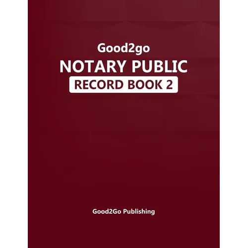 Good2go Notary Record Book