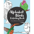 Alphabet Birds Coloring Book: 26 beautiful birds to color, from Albatross to Zebra Finch