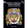 North American Indian Designs Stained Glass Coloring Book