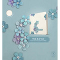 NLT Thrive Creative Journaling Devotional Bible (Hardcover, Blue Flowers)