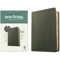 NLT Personal Size Giant Print Bible, Filament Enabled (Genuine Leather, Olive Green, Red Letter)