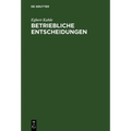 Betriebliche Entscheidungen