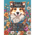 Collie Canvases: Captivating Coloring of Collie Companions Amidst Flowers