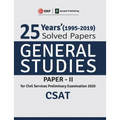 25 Years Solved Papers 1995-2019 General Studies Paper II CSAT for Civil Services Preliminary Examination 2020