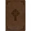 KJV Large Print Personal Size Reference Bible, Brown Celtic Cross Leathertouch, Indexed