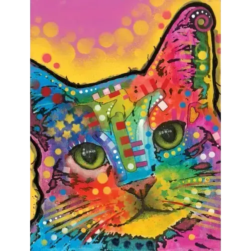 Dean Russo Tilted Head Cat Journal: Lined Journal