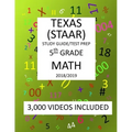 5th Grade TEXAS STAAR, MATH: 2019: 5th Grade Texas Assessment Academic Readiness MATH Test prep/study guide