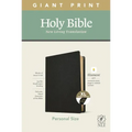 NLT Personal Size Giant Print Bible, Filament Enabled Edition (Red Letter, Genuine Leather, Black, Indexed)