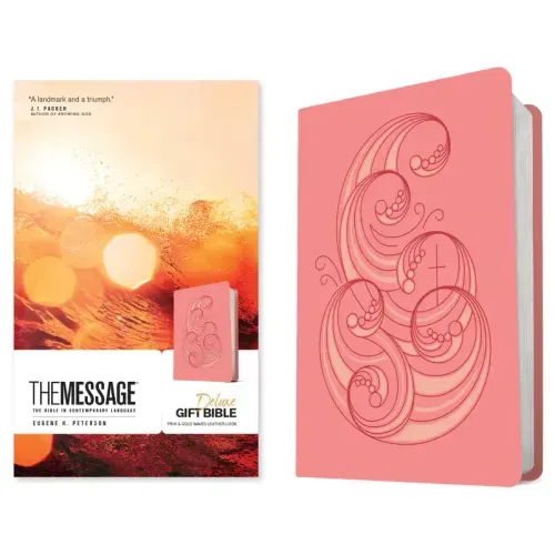 The Message Deluxe Gift Bible (Leather-Look, Pink and Gold Waves): The Bible in Contemporary Language