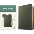 NLT Thinline Reference Bible, Filament Enabled (Genuine Leather, Olive Green, Indexed, Red Letter)