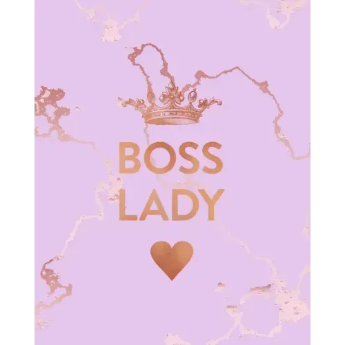 Boss Lady: Inspirational Quote Notebook, Beautiful Pink Marble and Rose Gold - 8 x 10, 120 College Ruled Pages
