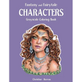 Fantasy and Fairytale CHARACTERS Grayscale Coloring Book