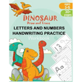 Dinosaur Draw and Trace Workbook: Numbers, Letters and Sight Word Practice Pages