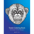 Tween Coloring Book: Zentangle Animal Designs: Detailed Zendoodle Pages For Boys, Girls, Ages 8-12, Stress Relieving Intricate Drawings, Co