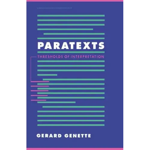 Paratexts: Thresholds of Interpretation