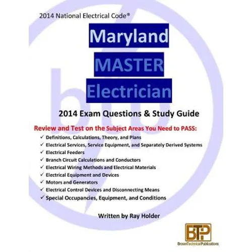 Maryland 2014 Master Electrician Study Guide