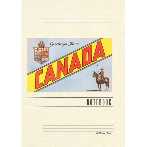 Vintage Lined Notebook Greetings from Canada