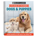 Brain Games - Sticker by Number: Dogs & Puppies (Easy - Square Stickers): Create Beautiful Art with Easy to Use Sticker Fun!