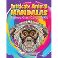 Intricate Animal Mandalas: Stained Glass Coloring Kit