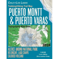 Trekking/Hiking Trail Map Puerto Montt & Puerto Varas Alerce Andino National Park Reloncavi, Lago Chapo, Calbuco Volcano Chile Los Lagos Topographic M