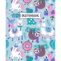 Sketchbook: Sloth, Unicorn and Llama Sketch Book for Kids - Practice Drawing and Doodling - Fun Sketching Book for Toddlers & Twee