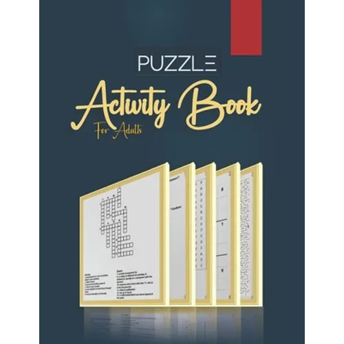 Puzzle Book for Adults: word search, sudoku hard, Trivia, crosswords, and mazes 8,5"x11" 106 pages
