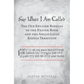 Say What I Am Called: The Old English Riddles of the Exeter Book & the Anglo-Latin Riddle Tradition