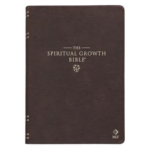 Nlt, the Spiritual Growth Bible (Faux Leather, Walnut Brown)