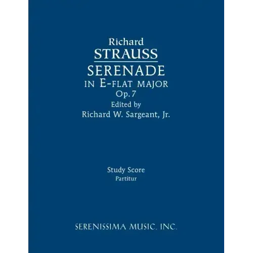Serenade in E-flat major, Op.7: Study score