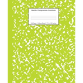 Marble Composition Notebook College Ruled: Green Marble Notebooks, School Supplies, Notebooks for School