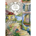 Adult Coloring Book: Nice Little Town