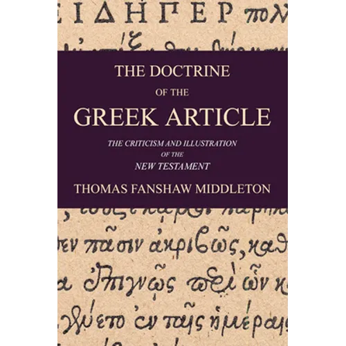 The Doctrine of the Greek Article