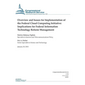 Overview and Issues for Implementation of the Federal Cloud Computing Initiative: Implications for Federal Information Technology Reform Management